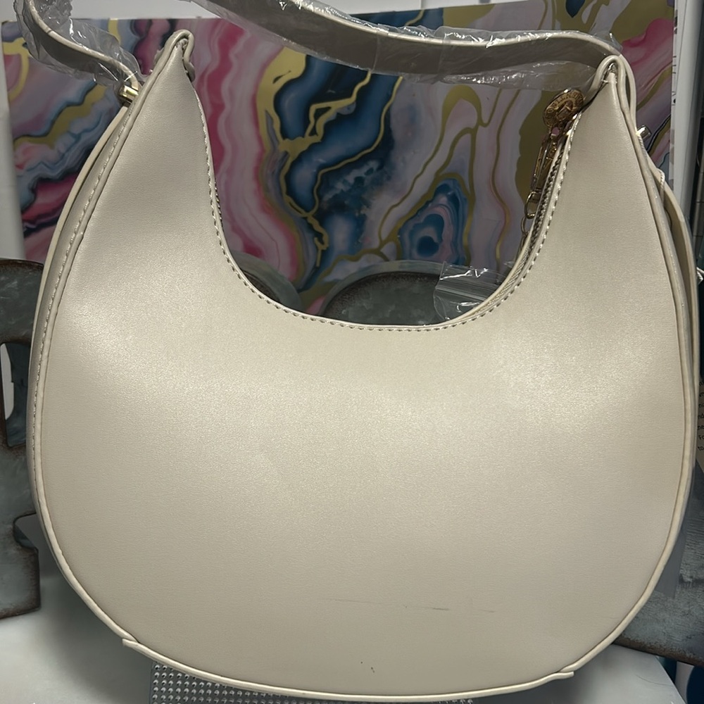 Valentino Orlandi Boho Elegant Cream Studded Women's Bag Bundle - Picture 2 of 5